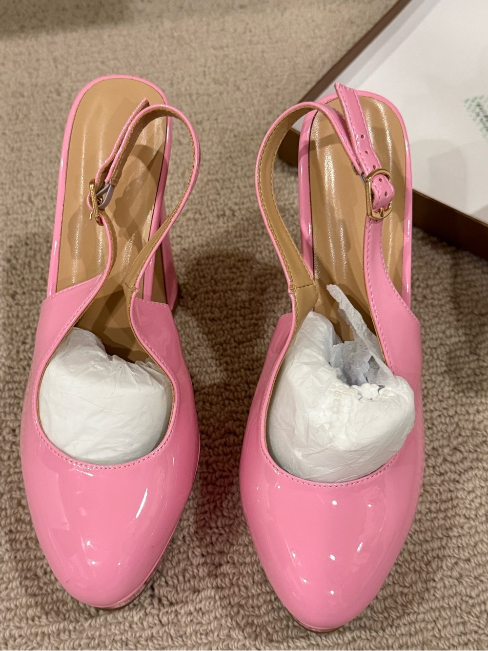 Women’s Pink Patent Slingback Pumps